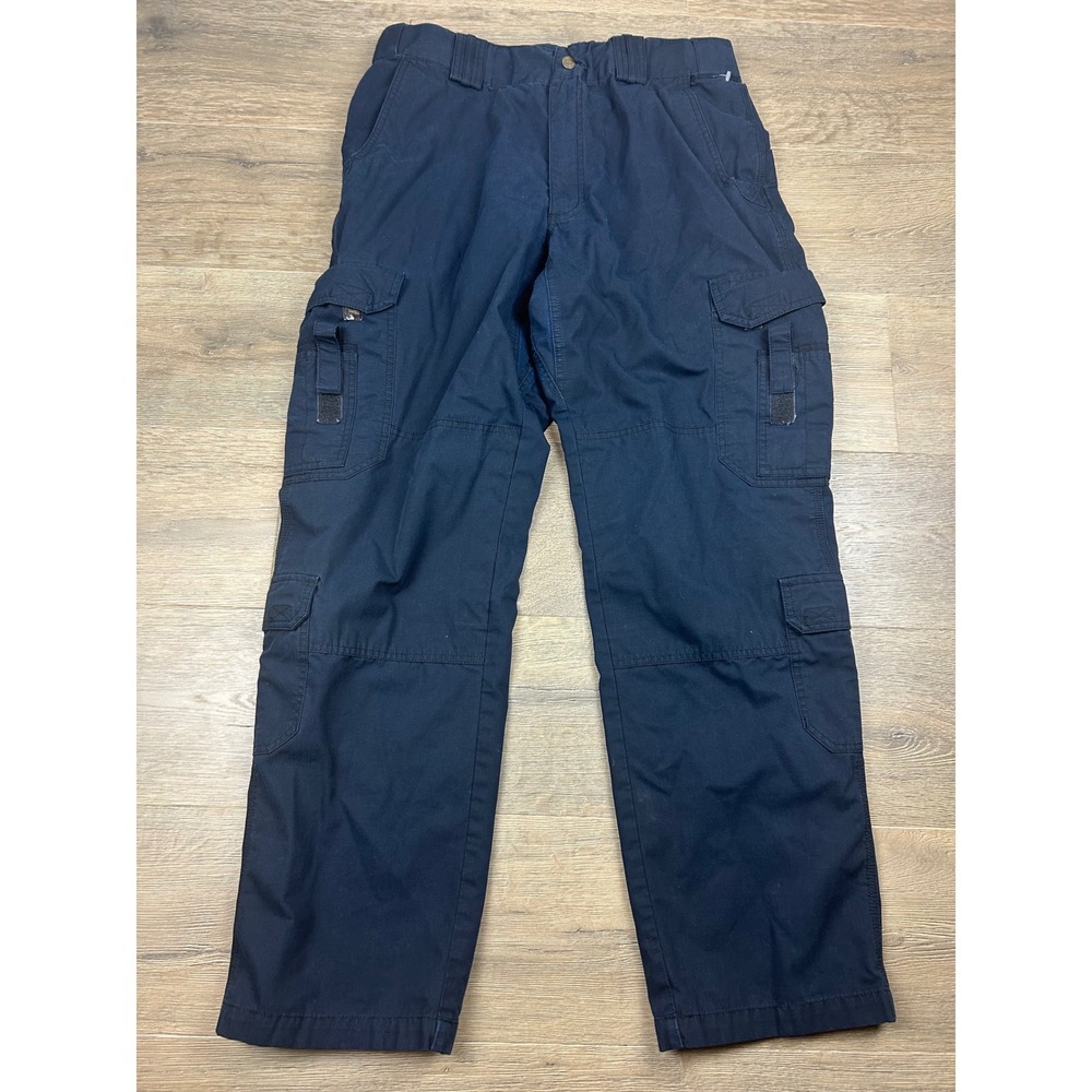 5.11 Tactical Mens Navy Blue Ripstop Cargo Pants 32x34 Utility Work Trousers